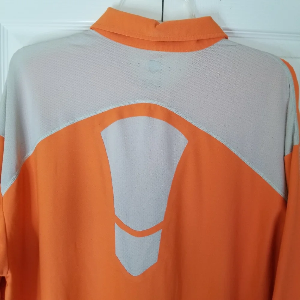 Nike‎ Golf Fit Dry Orange Polo Short Sleeve Shirt Size: XXL